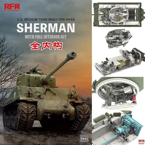 89J RYE FIELD RFM 5042 1 35 Scale M4A3 76W HVSS SHERMAN W FULL