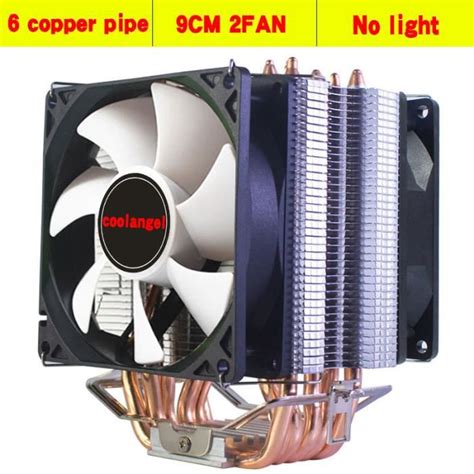 2 Ventilateurs 4 Broches LGA 1200 1700 Ventilateur De Refroidissement