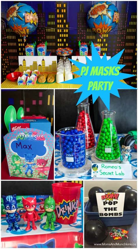 PJ Masks Party Ideas and Printables - Moms & Munchkins