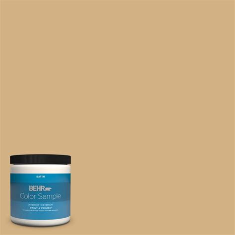 BEHR PREMIUM PLUS 8 Oz QE 29 Light Oak Satin Enamel Interior Exterior