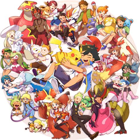 Pikachu Dawn Lillie May Ash Ketchum And More Pokemon And