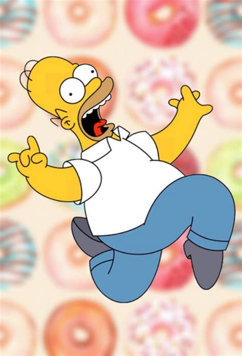 Homer Simpson Anime Cartoon Cute Donuts Food Fox Homero Simpson