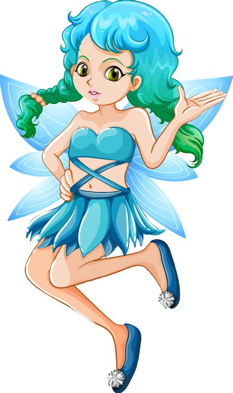 Beautiful fairy girl cartoon character 7012698 Vector Art at Vecteezy