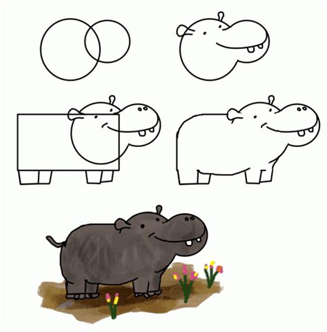 how to draw funny cartoon animal easy way