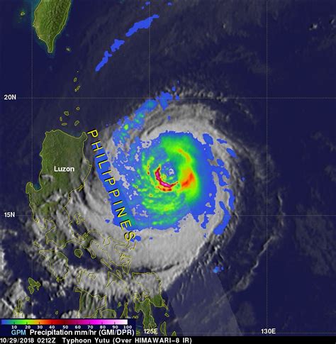 Threatening Typhoon Yutu Probed By Gpm Satellite