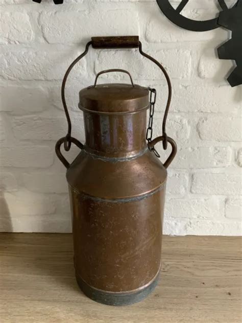 RARE ANCIEN GRAND POT à LAIT En Cuivre H42 Cm très bon état EUR 110 00