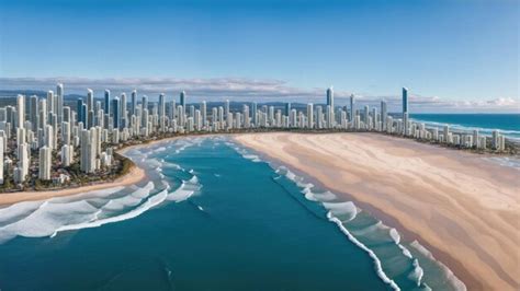 Premium AI Image | Drone shot of a beach with buildings