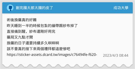 割完腸太郎太腸的皮了 成功大學板 Dcard