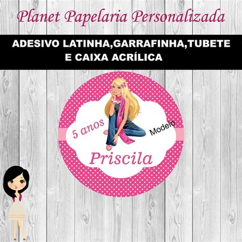 Adesivo Latinha Barbie Elo7 Produtos Especiais