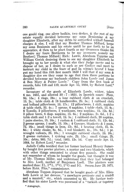 Records and Files of the Quarterly Courts of Essex County