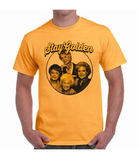 Golden Girls Men S The Golden Girls Stay Golden Crewneck T Shirt Yellow Gold L W24b