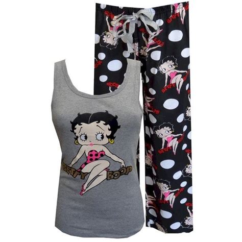 Betty Boop Black And Gray Capri Pajama Set Betty Boop Dessous