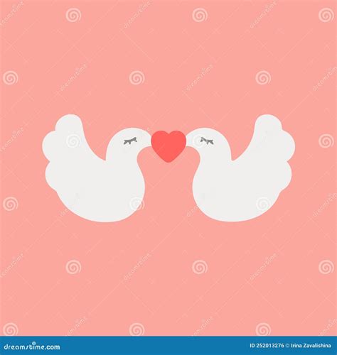 Concept Of Thematic Image For Wedding Vector Illustration Of Doves