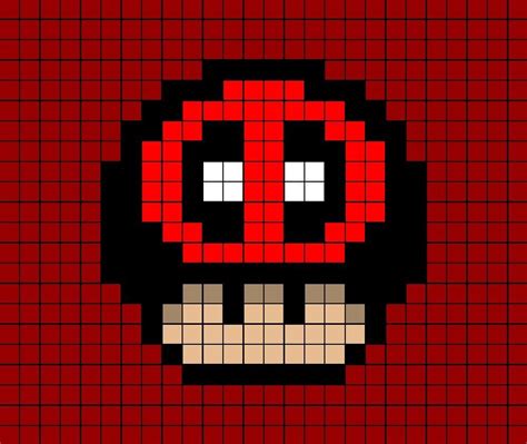 Deadpool Mushroom Pixel Art Pixel Art Pixel Art Pattern Pix Art