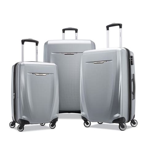 Rent To Own Samsonite 3 Piece Samsonite Hardside Luggage Set Silver