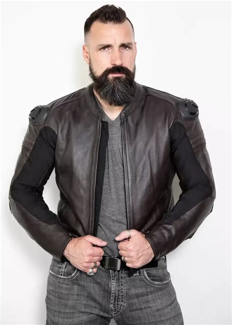 Mens Brown Leather Motorcycle Jacket with Armor - Luca Designs