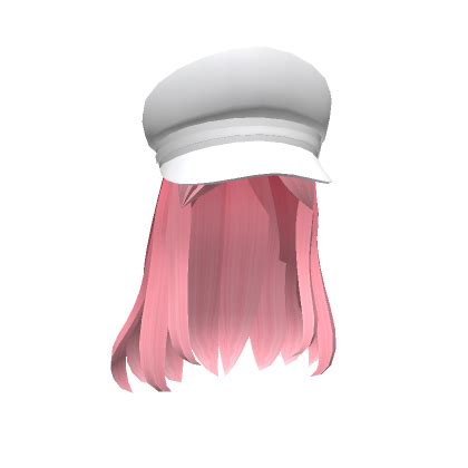 Pink Hair With Hat's Code & Price - RblxTrade