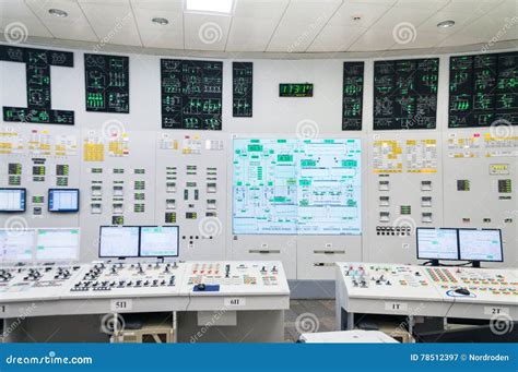 The Central Control Room Of Nuclear Power Plant Stock Image Image Of