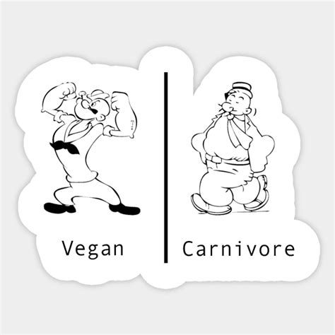 Vegan vs Carnivore - Vegan - Sticker | TeePublic