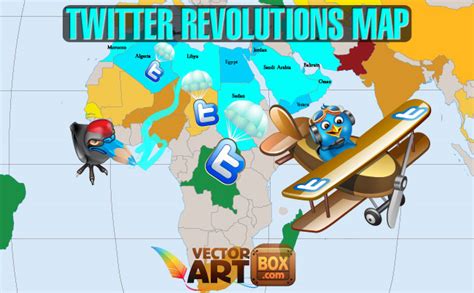 Twitter Revolutions Map 9561 Free Ai Download 4 Vector