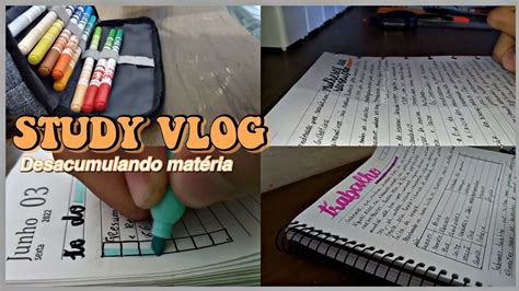 Study Vlog Desacumulando matéria no fim de semana YouTube