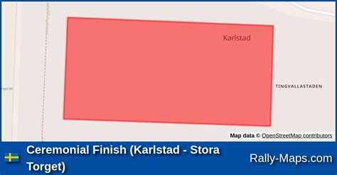 Ceremonial Finish Karlstad Stora Torget Stage Map Swedish Rally