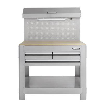 Kobalt Heavy Duty Stainless Steel 3 Drawer Workbench Steel Workbench