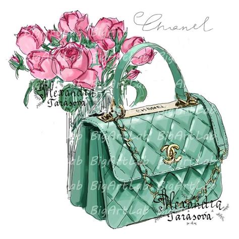 Instant Download Chanel Bag Png Files Clipart Wall Art Fashion Etsy