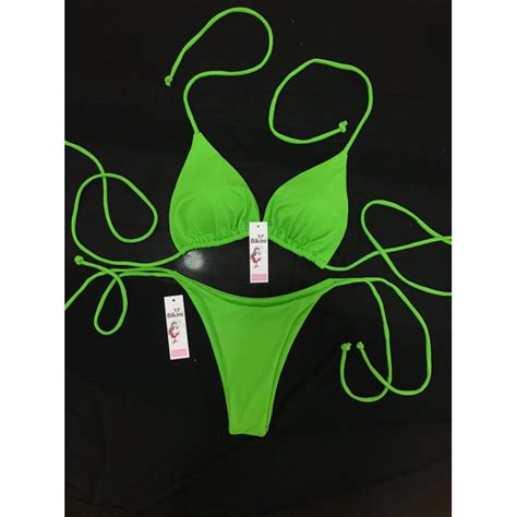 Bikini bacsic tam giác dây buộc quấn quần ship đinh dây hình shop