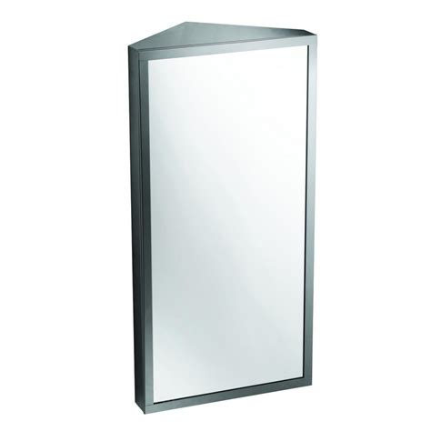 Renovator S Supply Stainless Steel Brushed Corner Wall Mount Medicine Cabinet