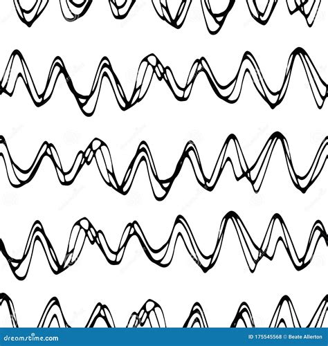 Fundo De Padr O De Vetor De Linhas Onduladas Grande M O Entrela Ada