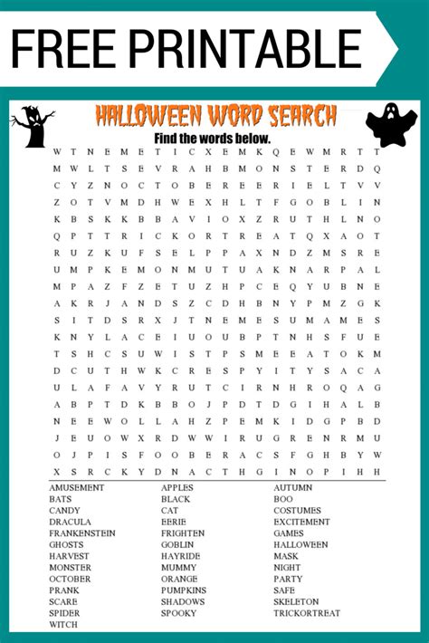 Halloween Search And Find Printable