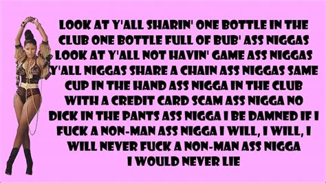 Nicki Minaj Lookin Ass Niggas Lyrics YouTube