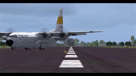 Fsx Hercules C 130 L 100 A 1314 Landing At Halim Youtube