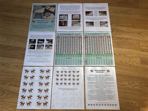 Printable Horse Race Game Board Template - Free Printable