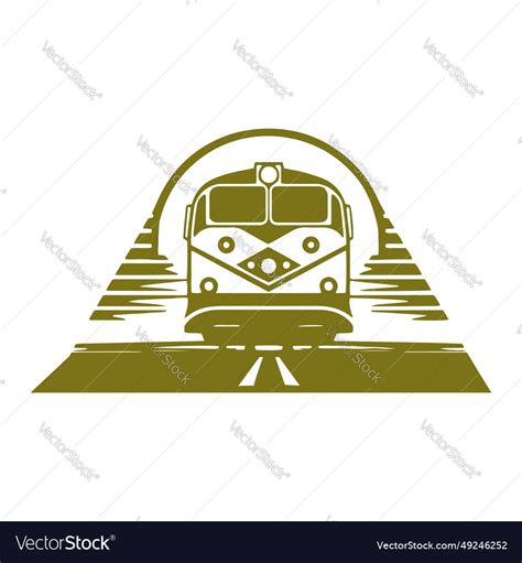 A logo of train tram icon metro silhouette Vector Image