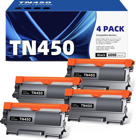 Amazon 1 Pack TN450 TN 450 Black Toner Cartridge Compatible TN450