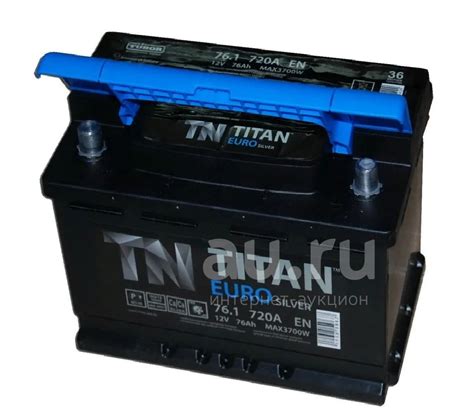 Аккумулятор Titan EuroSilver 76 Ач L/R обратная, прямая полярность ...
