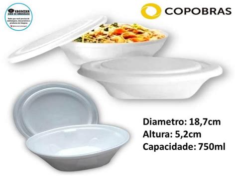 Marmitex Marmita Branca Tampa Isopor Térmica Delivery copobras