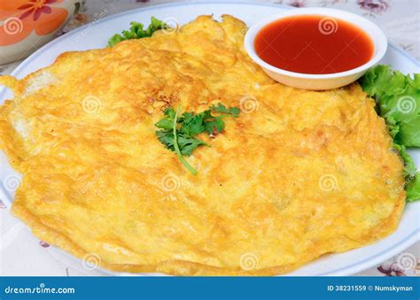 Thai Style Omelet Stock Image Image Of Plate Dish Food