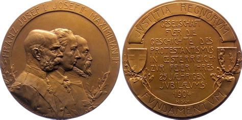 Haus Habsburg Bronzemedaille Franz Joseph I Mattiert