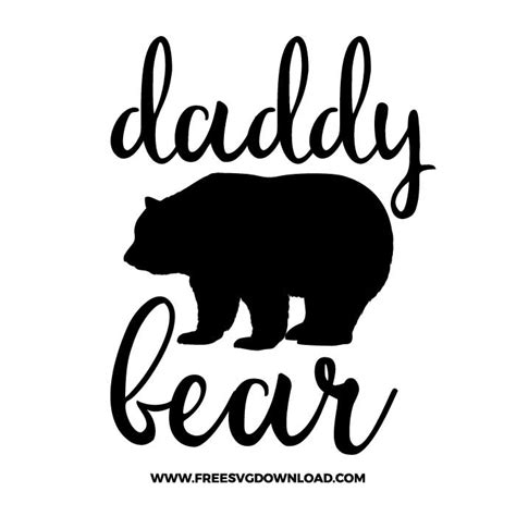 Daddy Bear 2 Free Svg Download