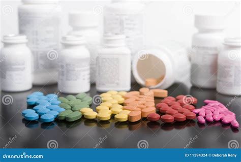 Rainbow Of Prescription Drugs With Bottles Stock Photo Image Of Cure