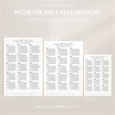 Mcheyne Bible Reading Plan Bible Reading Plan Printable 1 Year Bible