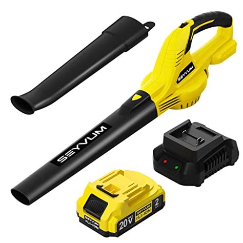 SEYVUM Leaf Blower – 320CFM 150MPH 20V Leaf Blower Cordless with ...