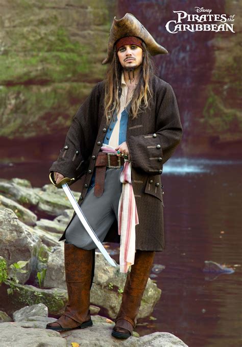 Deluxe Jack Sparrow Pirate Mens Costume