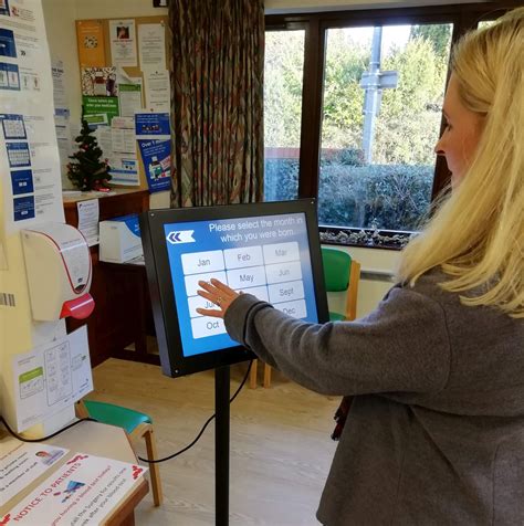 Speeding check-in at doctors’ surgeries with touch screens