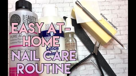 Easy At Home Nail Care Routine Tutorial Youtube