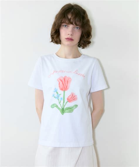 MUSINSA SINOON Tulip Flower T Shirt White