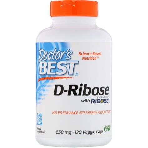 Doctor S Best D Ribose With BioEnergy Ribose 850 Mg 120 Veggie Caps